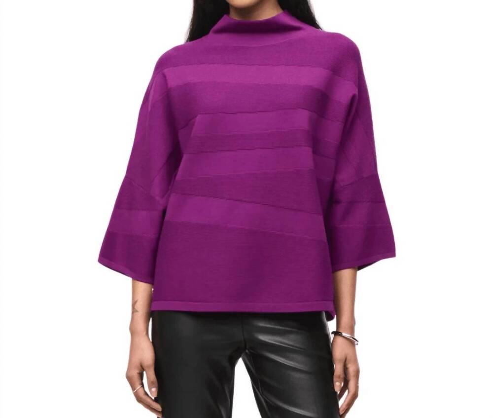 NEW JOSEPH RIBKOFF sweater knit boxy top in empress